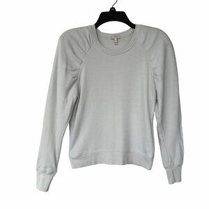 ⭐Size XS Sweater Women Joe Puff long Sleeve Round neck Pima Cotton Gray New ⭐